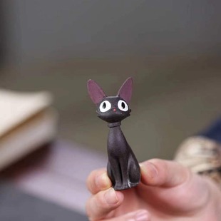 Yixing Purple Sand Tea Pet Gigi Cat Little Black Cat Creative Purple Sand Tea Table Tea Table Ornaments Tea Ceremony Tea Play
