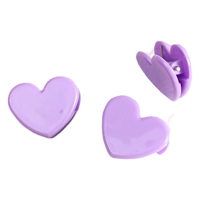 Акриловый зажим в форме сердца для студенческих работ, канцелярский зажим, мини-зажим для фотографий и документов, креативный зажим для бумаг в форме сердца