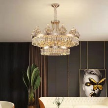 轻奢水晶吊灯设计师大气创意客厅灯后现代简约法式新款卧室餐厅灯