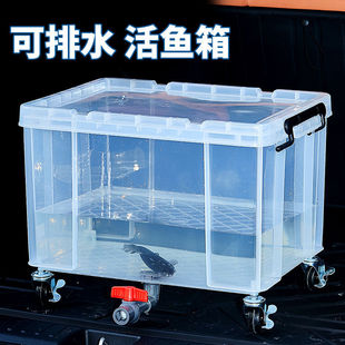 Outdoor Car Fishing Box Transparent Trunk Large Capacity Plastic Thickened Seafood Aquaculture Fish Tank Live Fish Barrel