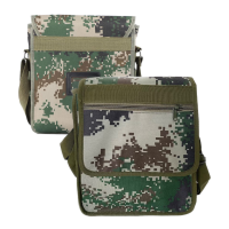 Artillery Camouflage Work Bag Multifunctional Waterproof Wear-Resistant Easy Storage Single Shoulder Crossbody Canvas Bag with Side Pen Pocket