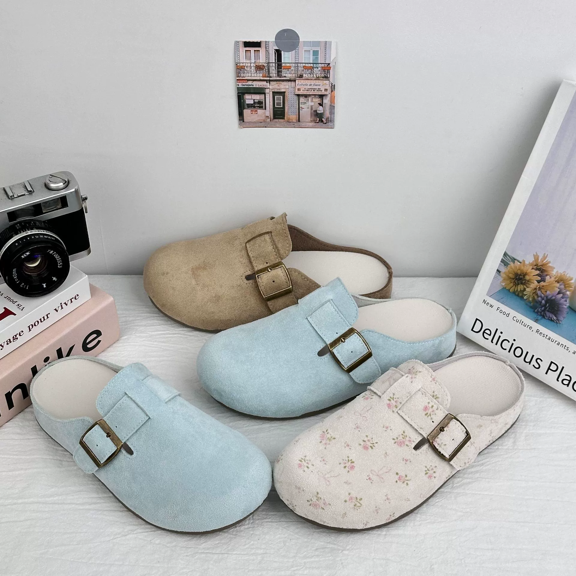 Женские кроссовки Yuanbo 2025, новые туфли Birkenstock, популярные летние закрытые мюли, универсальные сандалии оптом