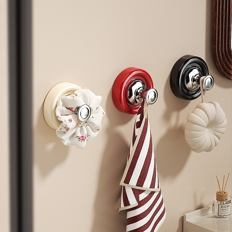 吸盘挂钩免打孔浴室墙上覆古真空粘钩卫生间免钉无痕强力承重挂勾