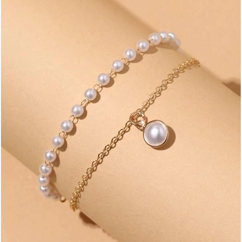 Doppellagiges Perlenarmband Minimalistisches Retro Design Für Damen_voghion.com