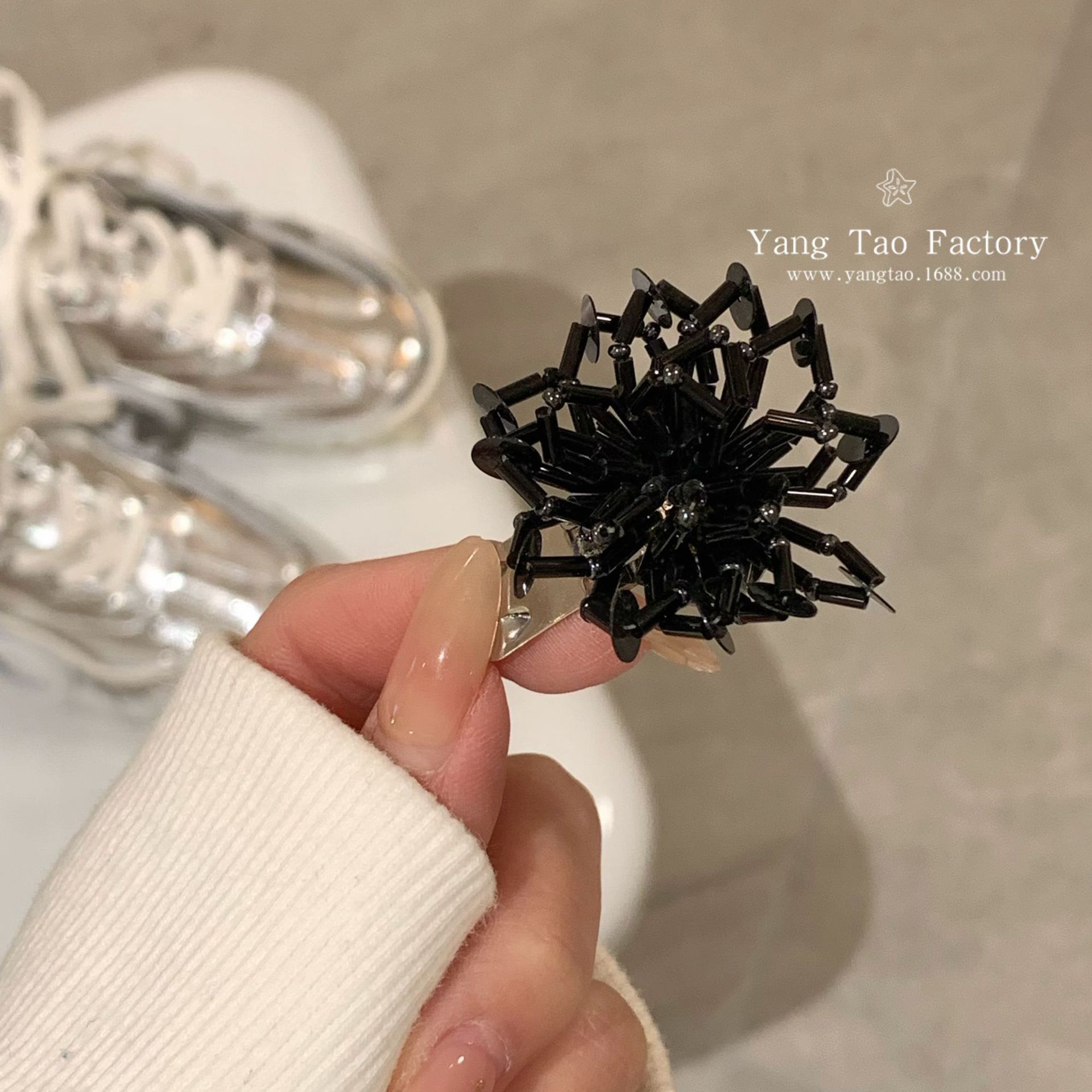 Botones de cristal de arco en zapatos de nicho flores botones de cordón accesorios de zapatos moda colgante de zapatos decoración