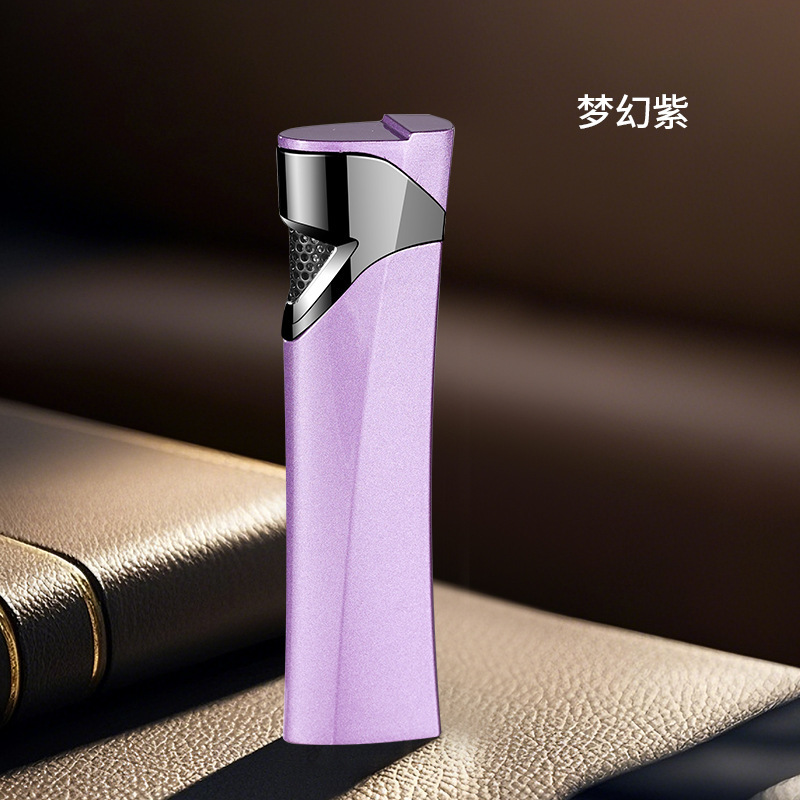 新款流线细长条防风直冲充气打火机便携纤细小巧高端礼品打火机|undefined