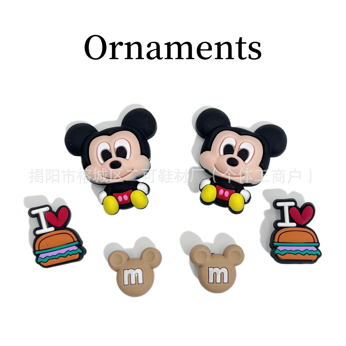 Animación de dibujos animados crema queso niños agujeros zapatos accesorios de flores diy con hebilla desmontable hebilla de zapatos