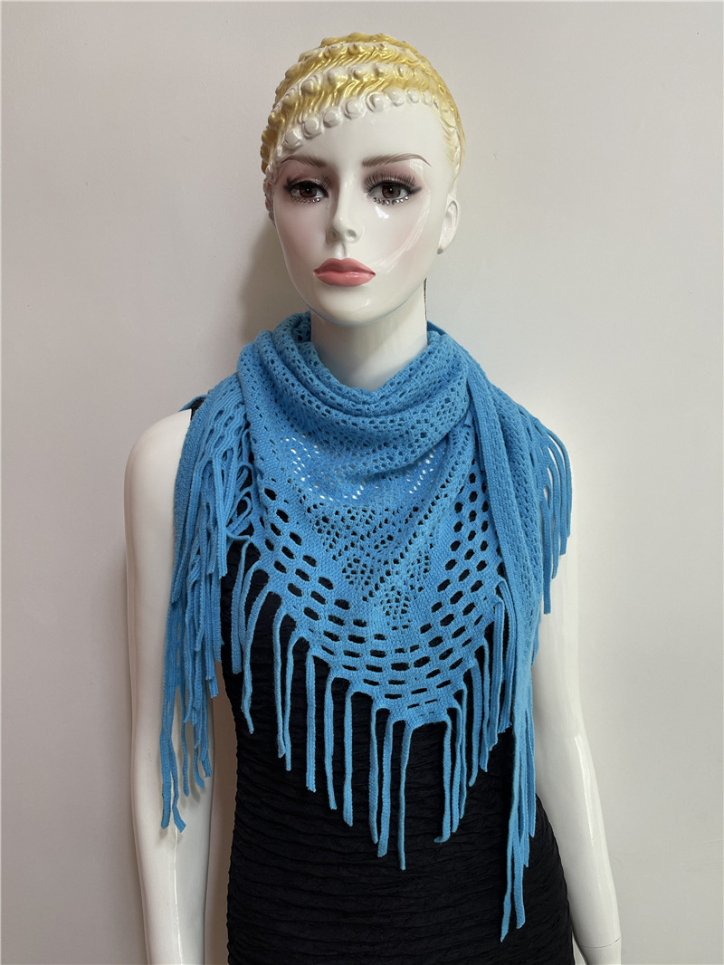 Frau Mode Einfarbig Kaschmirimitat Quaste Schals display picture 47