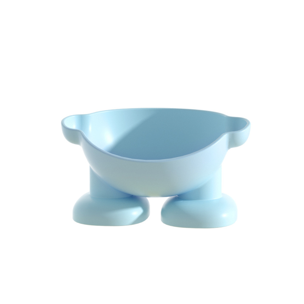 Tazón de gato anti-derrumbamiento cuello de protección inclinado para gatos tazón de comida para perros de plástico general para mascotas antideslizante alto tazón al por mayor