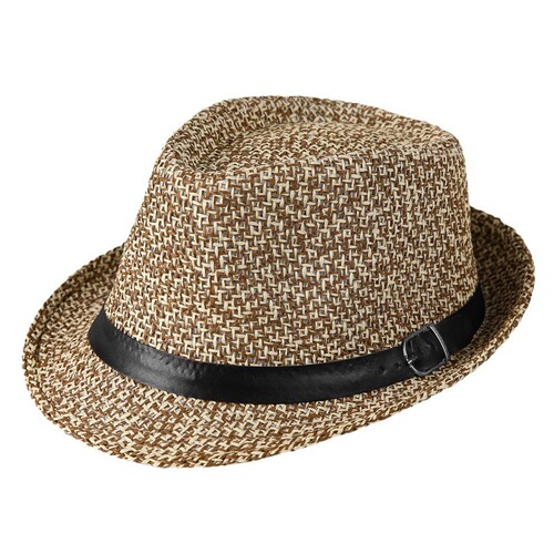 Wicker hats for men and women, middle-aged and elderly, fashionable sun hats, small formal hats, British retro jazz hats, gentleman hats, sun protection hats