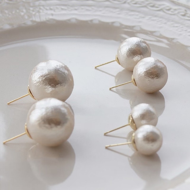 1 Pair Lady Pearl Plating Mixed Materials Ear Studs display picture 1