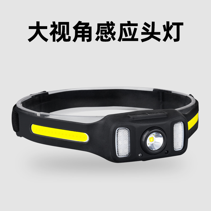 Outdoor silicone induction headlight fishing TYPE-C fast charging…