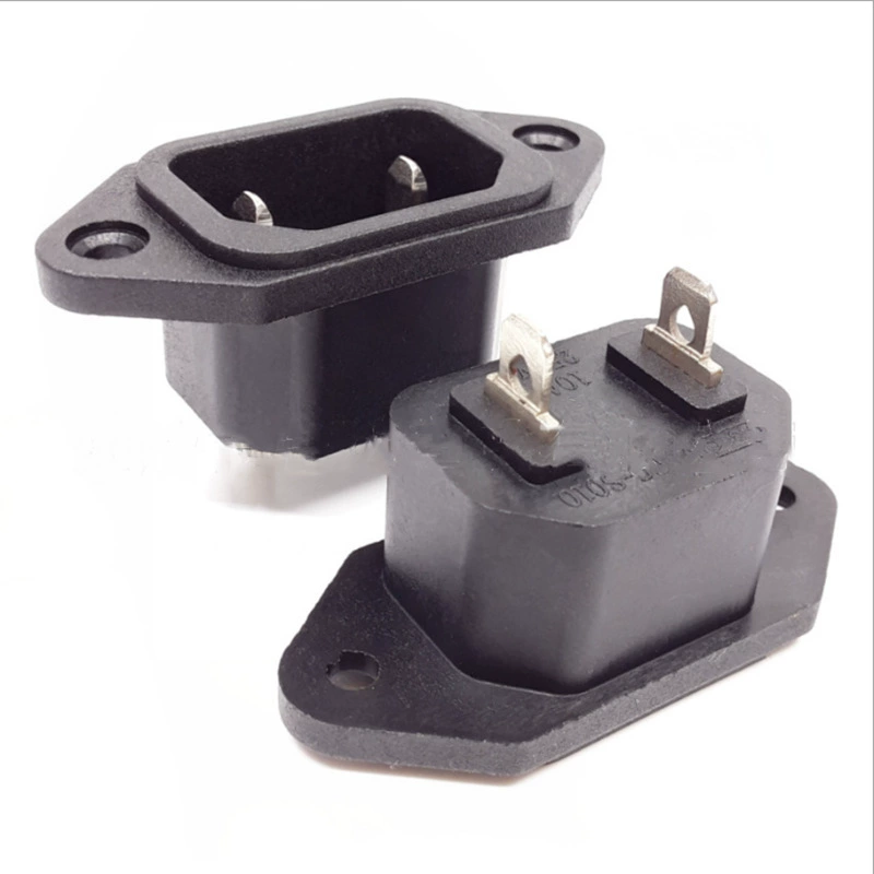 Штырьковый разъем переменного тока контактный разъем питания компьютера с ушами контактный разъем Разъем питания переменного тока из чистой меди AC04