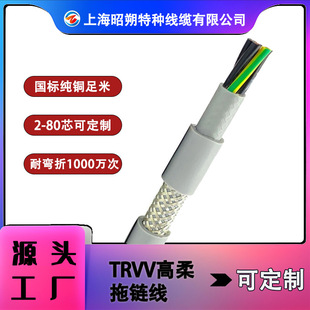 Trvv Highly Flexible Flame Retardant Drag Chain Cable, Resistant to 10 Million Bends, Factory Direct Sales Can Be Customized, Wholesale Price