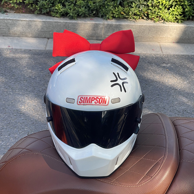 Laimeng senior sister helmet decoration big butterfly knot Net red female riding motorcycle accessories battery car helmet accessories cat ear