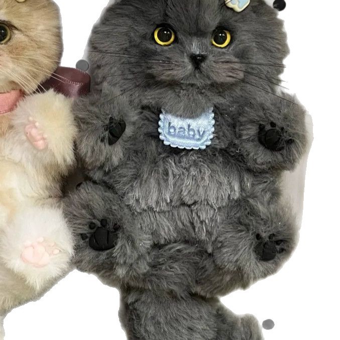 かわいいツイストスティック、見栄えの良い猫、手作りDIY編み物材料バッグ、デスクトップ装飾品、バッグペンダント、友人へのギフト|undefined