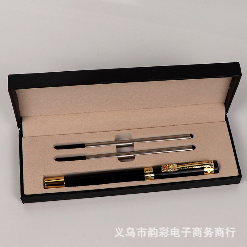 批发签字笔盒装金属笔身水笔宝珠笔商务礼品套装伴手礼品定logo|ru