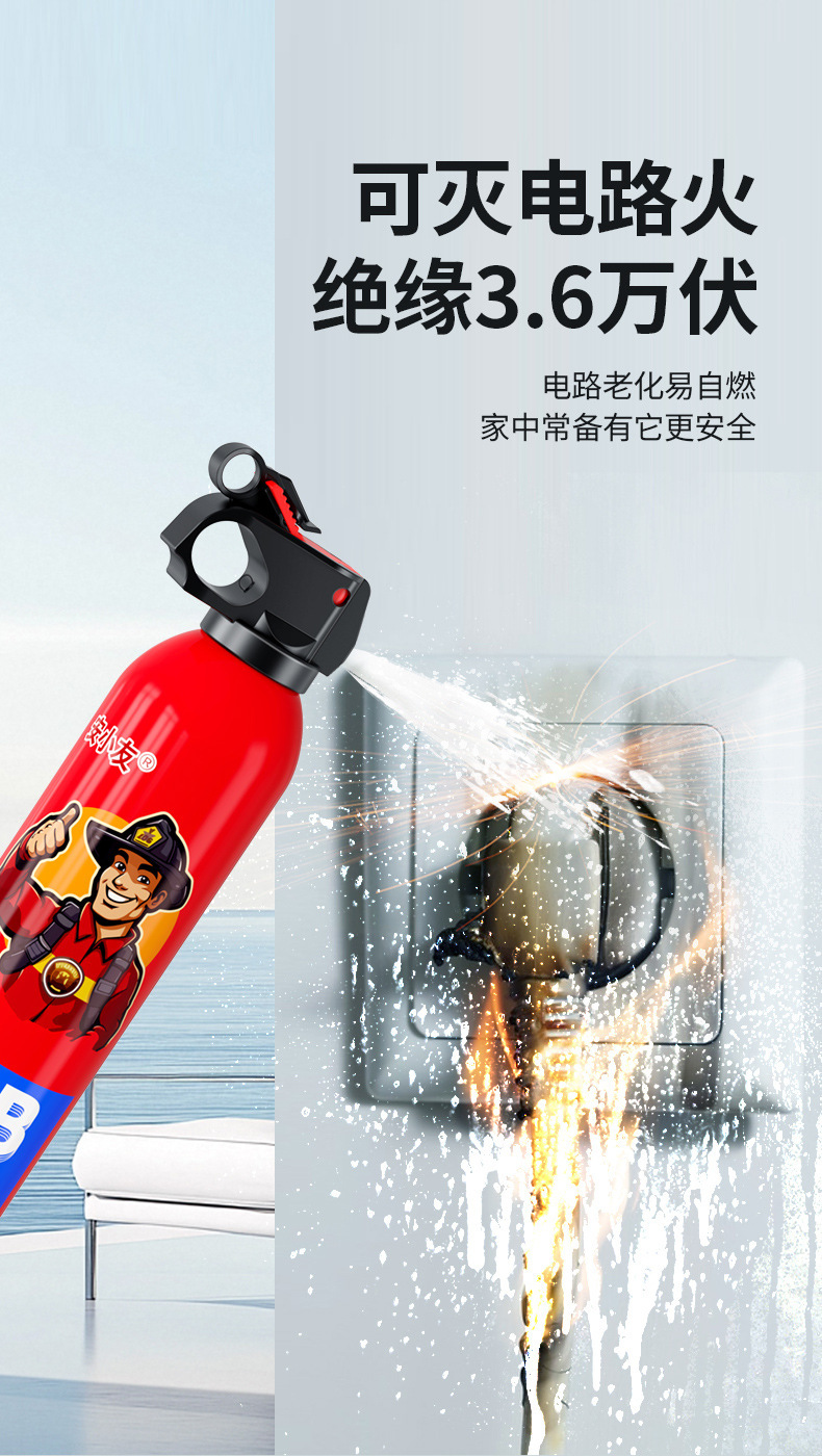 An Xiaoyou 21B Car-Mounted Fire Extinguisher, National Standard 3C Certified, Handheld Water-Based Type for Private Cars, Specifically for Annual Inspection and Fire Protection