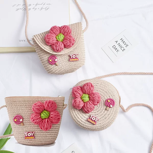 Children's Bag Women's Spring and Summer New Artistic Fresh Small Satchel Girls' Crossbody Bag Travel Girls' Mini Coin Purse