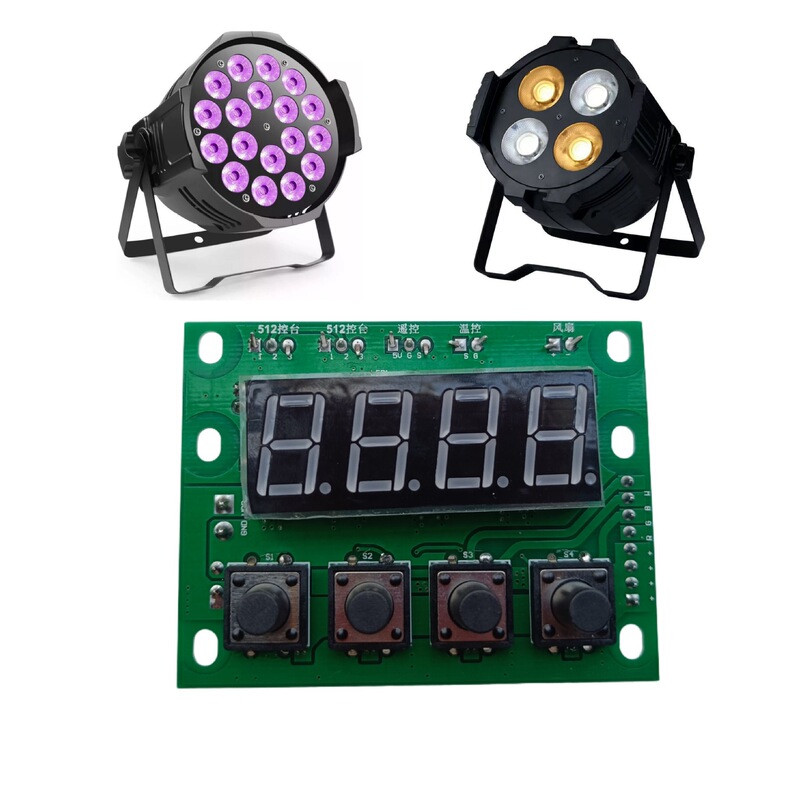 Led Par Light Motherboard Repair 54/18 Four-Eye Surface Light Stage Light Accessories Circuit Board Constant Voltage Control Board Cross-Border