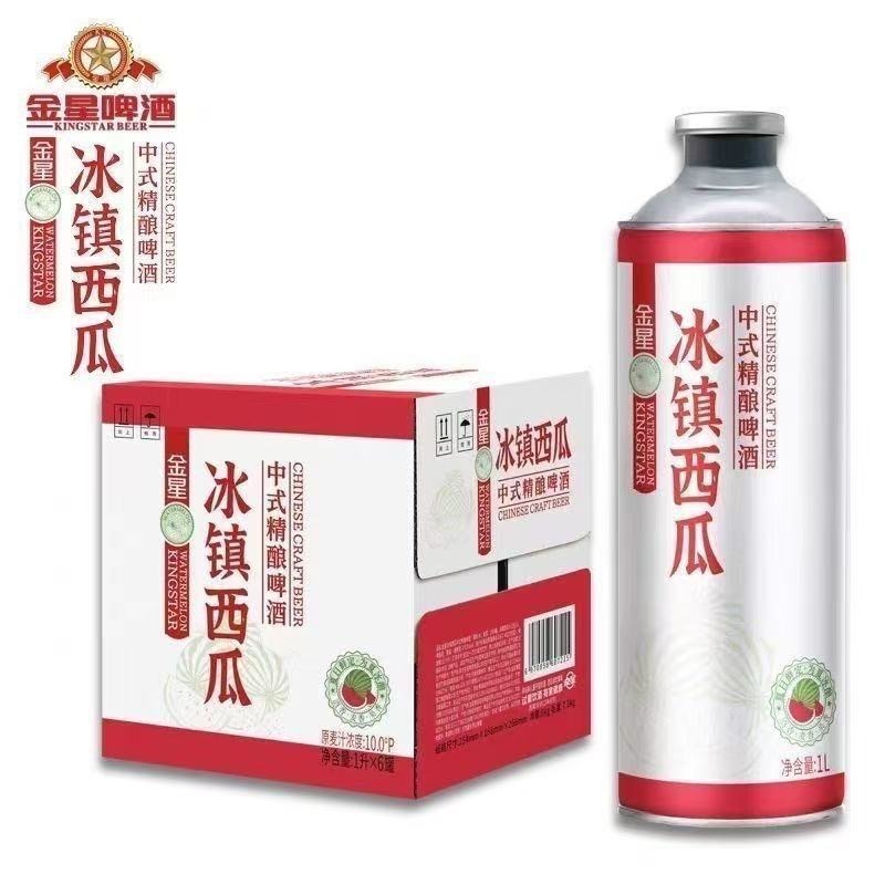 金星【新フレーバー】冰砂糖漬けのフルーツ/冷やしスイカ/桃風味の中国風クラフトビール1L×6缶|undefined