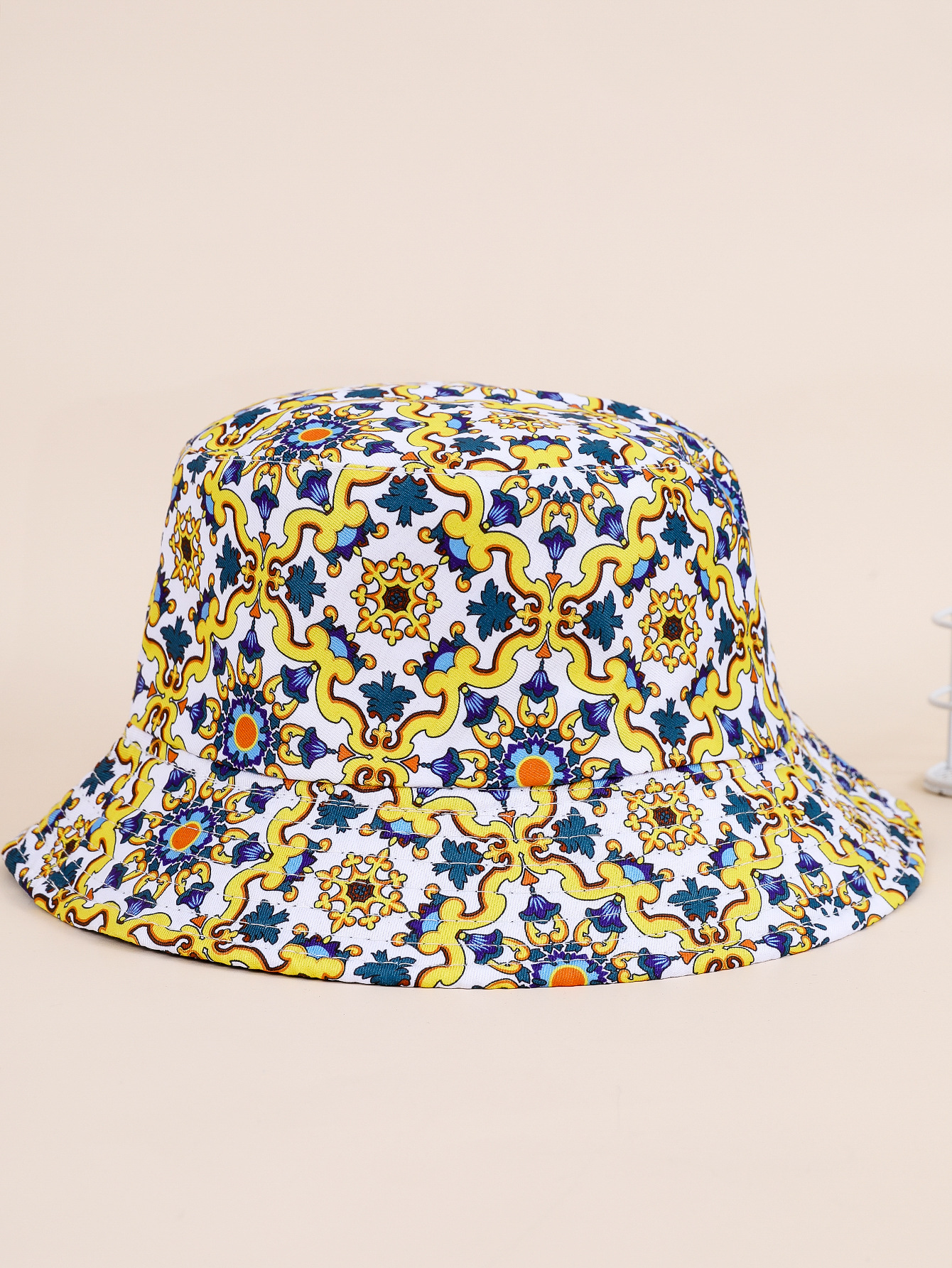 Nuevo sombrero de pescador impreso primavera y verano sombrero transfronterizo para hombres y mujeres sombrero de protección solar al aire libre sombrero de lavabo de doble cara para todo el partido