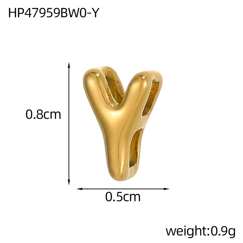ヨーロッパとアメリカの国境を越えた売れ筋中空小文字ペンダントステンレス鋼メッキ 18 K ゴールド気質パーソナライズされたミニアクセサリー卸売|undefined