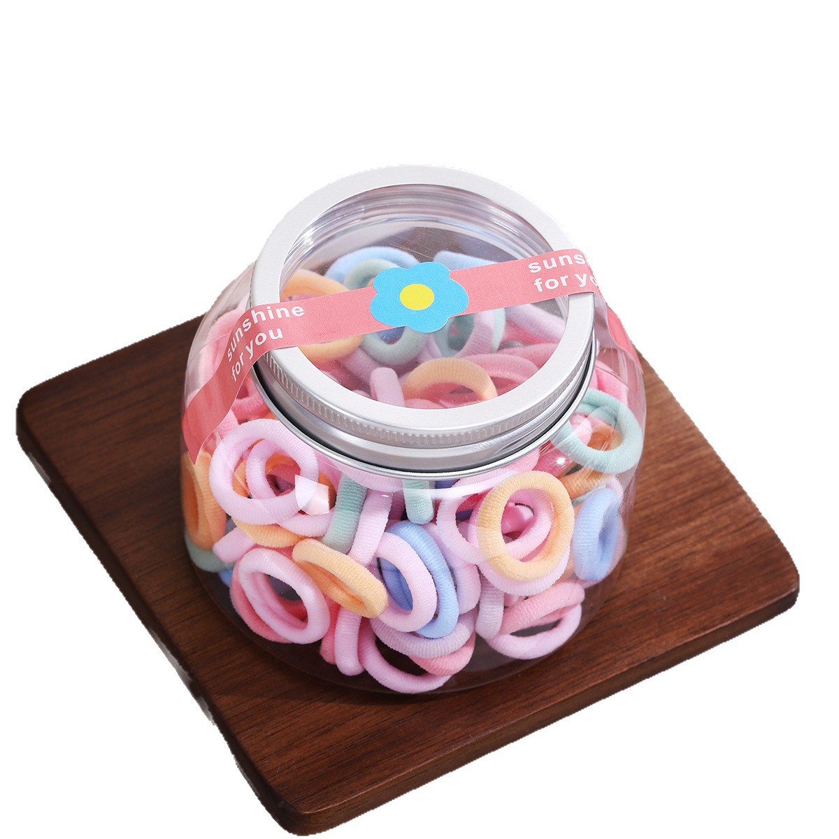 Los anillos para el cabello de los niños no dañan el cabello, los anillos de toalla para bebés, las chicas lindas, las bandas elásticas de los pulgares de color caramelo, los sombreros de cuerda para atar el cabello