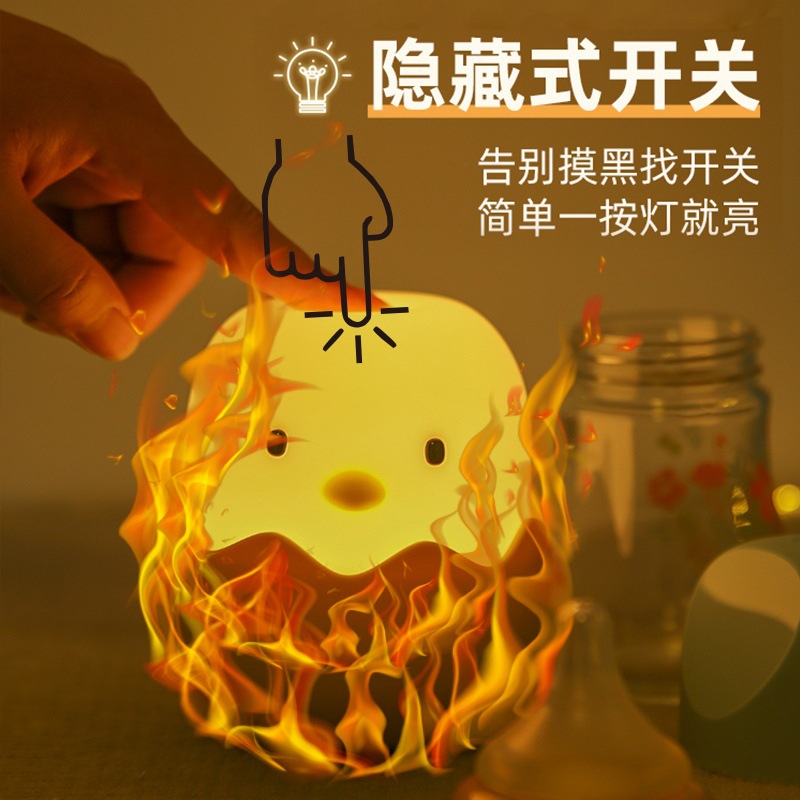 INS estilo pan tostado fabricante noche luz creativa dormitorio cama diadema temporización apagado luz carga lámpara de mesa LED regalo de cumpleaños
