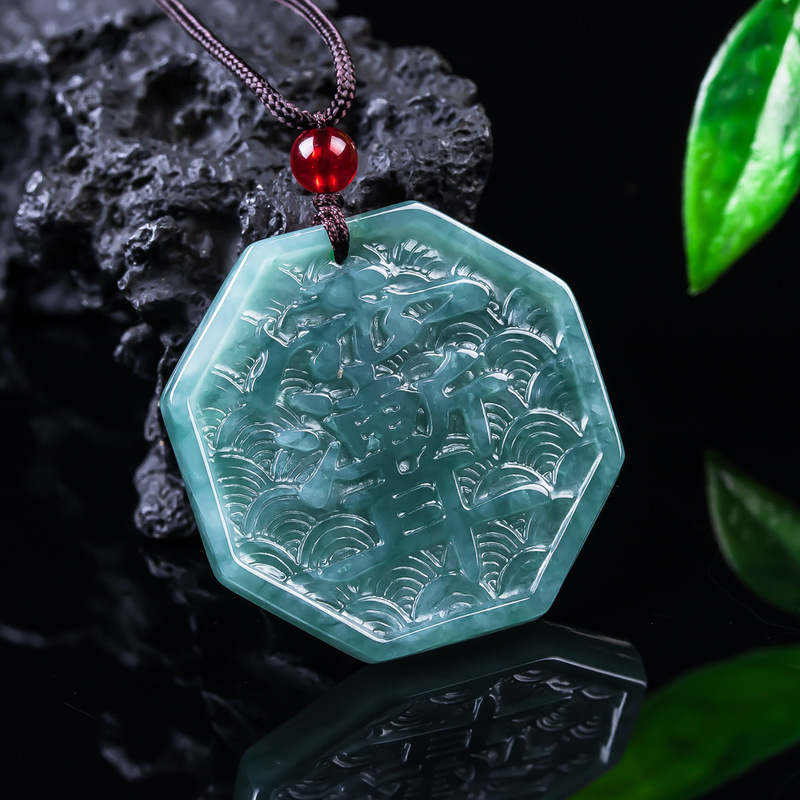 Natural A-Grade Jadeite Blue Water Five Mountains True-Shaped Ziyu Protection Amulet Exquisite Jade Jewelry Pendant Wholesale Natural A-Grade Jadeite Blue Water Five Mountains True-Shaped Ziyu Protection Amulet Exquisite Jade Jewelry Pendant Wholesale