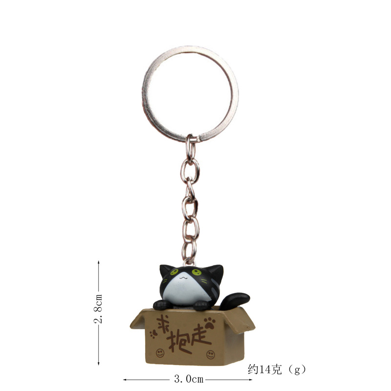 プラスチックの3d立体は包みを求めてカップルの漫画の鍵のスプーンの小さい猫の鍵のボタンのリングのチェーンを包んで単一選択で卸売りすることができます。|undefined