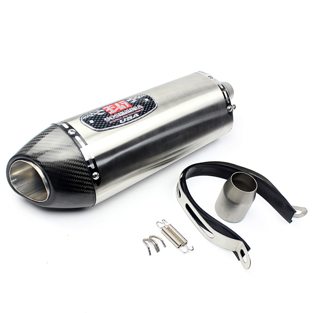 Motorcycle Yoshimura R77 modified exhaust pipe full carbon fiber tail section exhaust MT07 R3 GSX250R Kawasaki