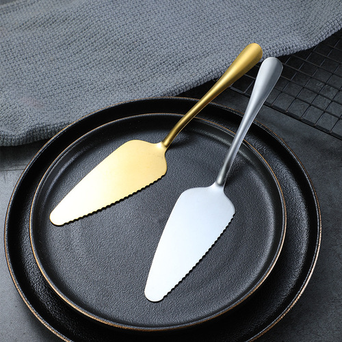 Stainless steel cake spatula triangular pizza spatula household cream spatula kitchen cheese cutter tool printable logo