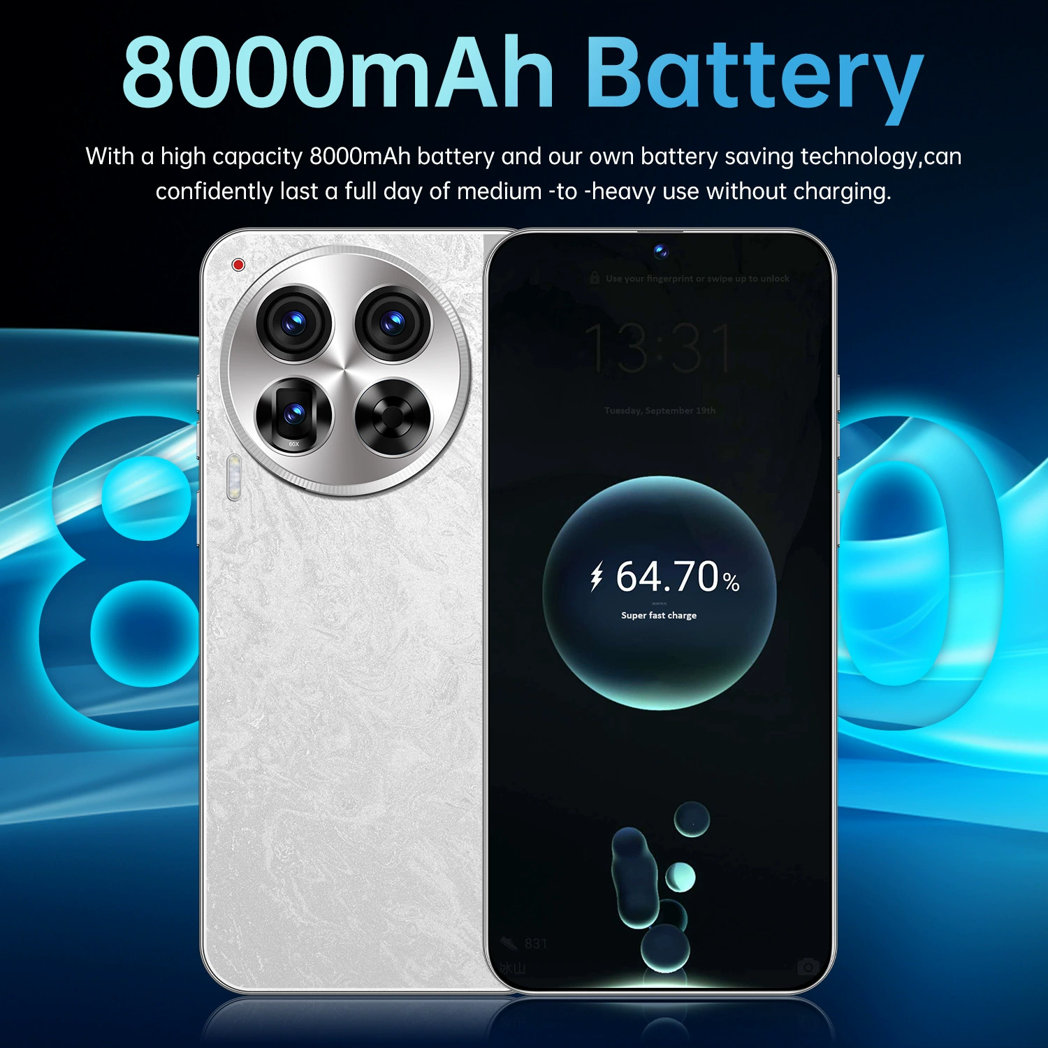 Смартфон большой экран Pro, 5G, C30, широкоформатный экран