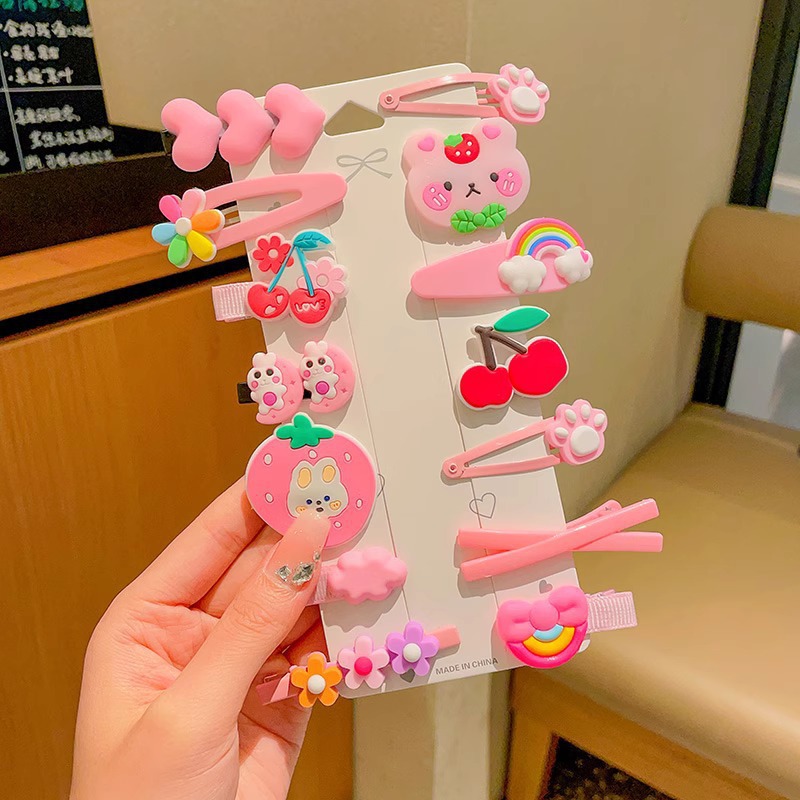 Horquilla de los niños bebé no duele el abrigo del pelo flequillos rotos horquilla tocado niña bebé clip pelo accesorios