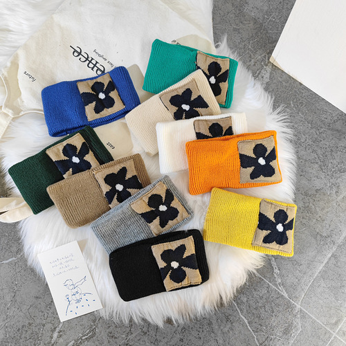 Black Wide Edge Hairband in Ancient Style for Women, Autumn/Winter Thick Warm Headband, Knitted Hair Wrap with Ear Protection, Korean Version