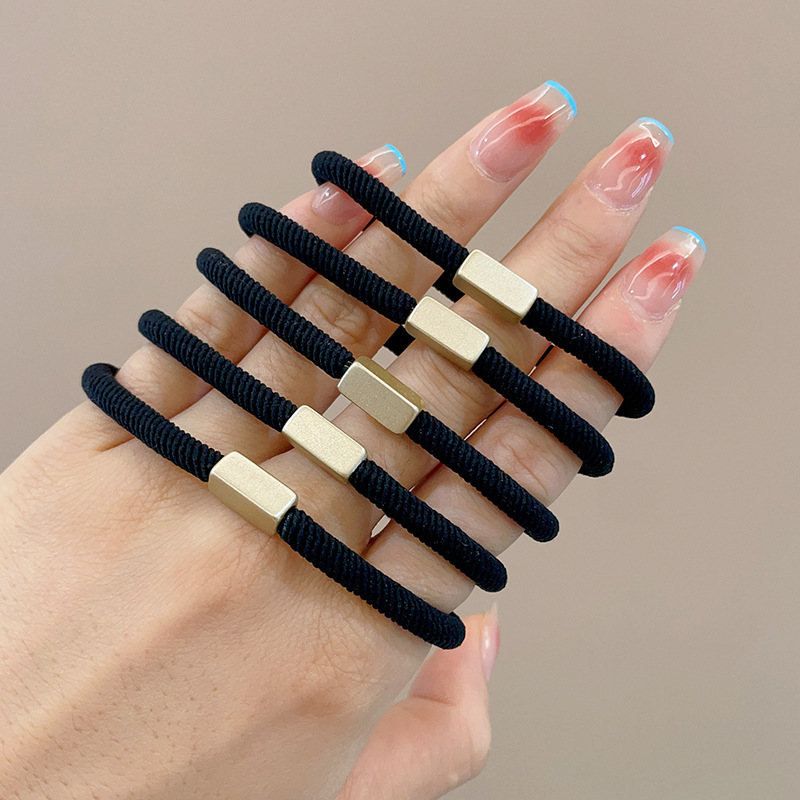 2024 nuevo anillo de cabello de oso para mujeres simple y versátil cuerdas de cabello de alta elasticidad no lesionan cuerdas de cabello de cola de caballo adornamiento para el cabello