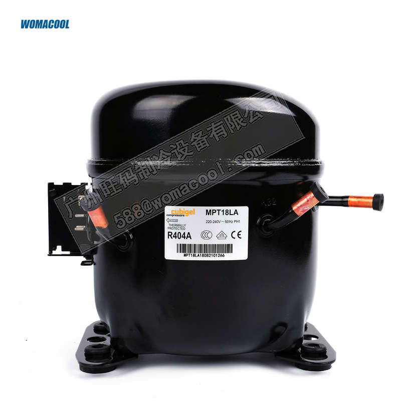Cubigel/Kubing Mpt18La R404A Refrigerant Voltage 220-240V~50Hz Refrigeration Compressor Cubigel/Kubing Mpt18La R404A Refrigerant Voltage 220-240V~50Hz Refrigeration Compressor