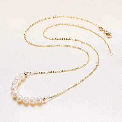 Manufactor Supplying Smile Pearl Necklace girl fashion Pendant ins fresh freshwater Pearl clavicle