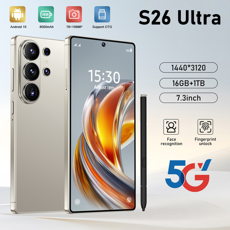 S26Ultra 16Gb+1Tb Eight-Core 4g All-Network Android Smartphone Dual Sim Dual Standby Cross-Border Wholesale Price