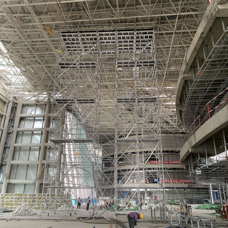 高空检修维护用铝制工作架 快装盘扣式铝合金脚手架 可租可售