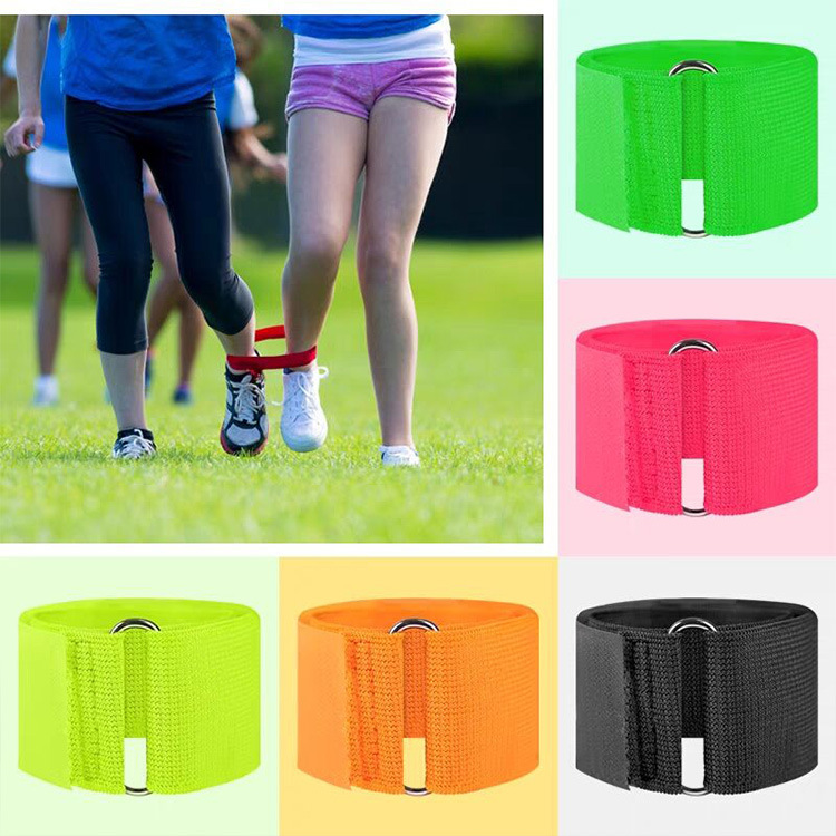 户外团建活动两人三足绑腿带魔术贴反扣绑脚带趣味游戏弹力带
