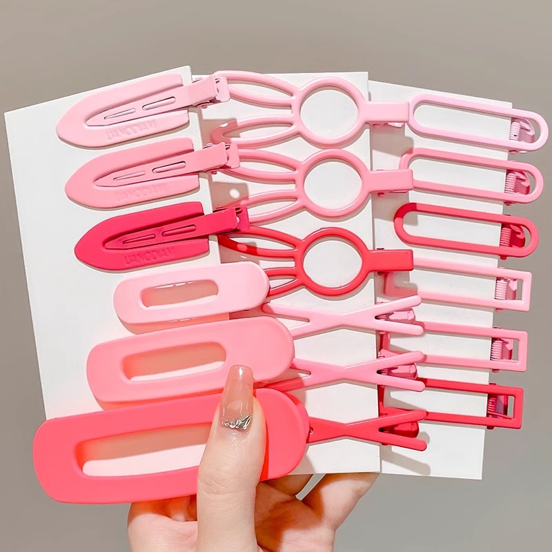 Rosa horquilla femenina 2024 Nueva horquilla BB clip frente flequillos laterales horquilla rota lindo clip de dopamina otoño