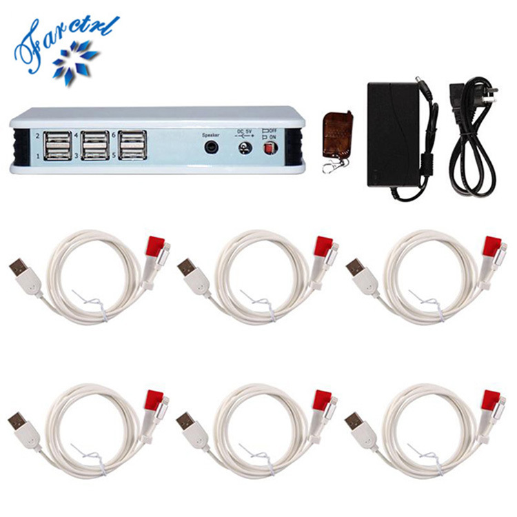 厂家直销手机防盗报警器 一拖六 多路相机手机体验式展示防盗器