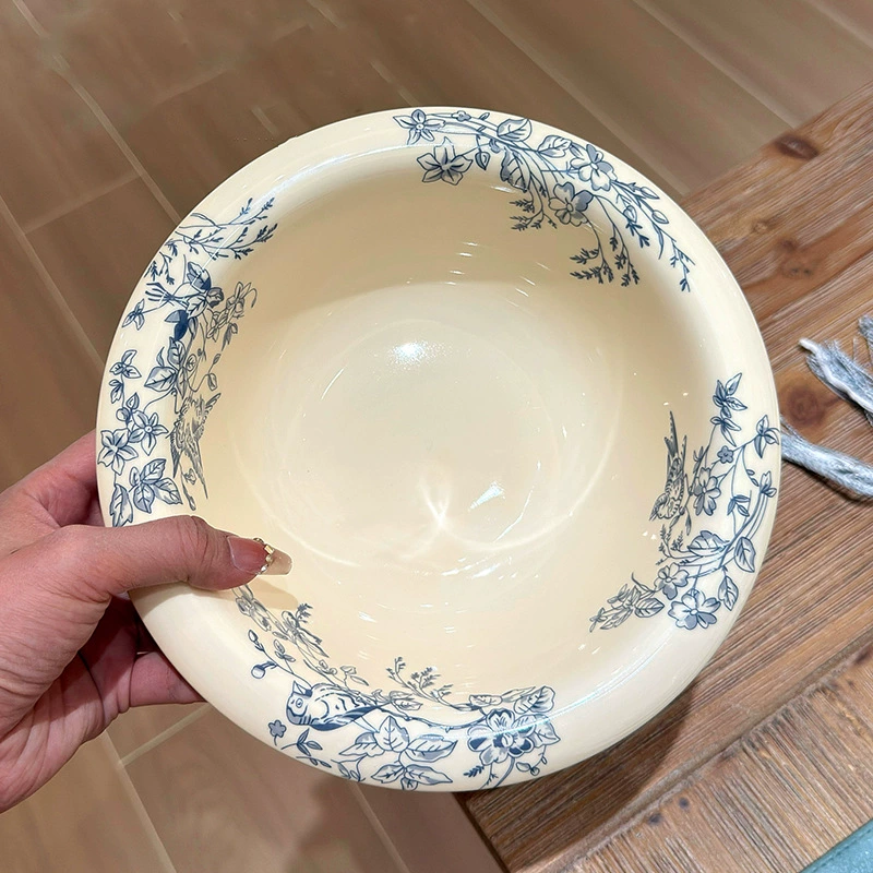 Blue Dream Series Tableware Plate New Home Vegetable Plate Specially Beautiful Plate Deep Dish Ceramic Fish Plate