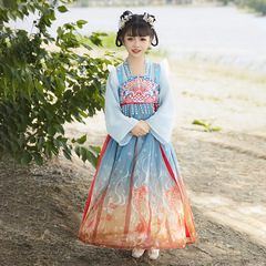 Hanfu-style girl's summer children's ancient style traditional dress Tang suit 2024 new girl very fairy princess dress dress Mid-Autumn Festival
