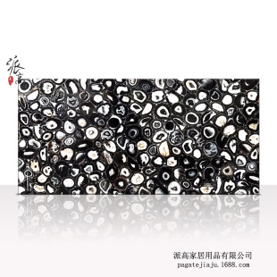 Natural agate stone art board agate plate crystal transparent stone window background wall bar table top transparent board