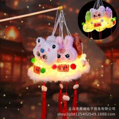 越南专供批发儿童卡通动物玩具礼物摆摊新款成品发光手提娃三岁
