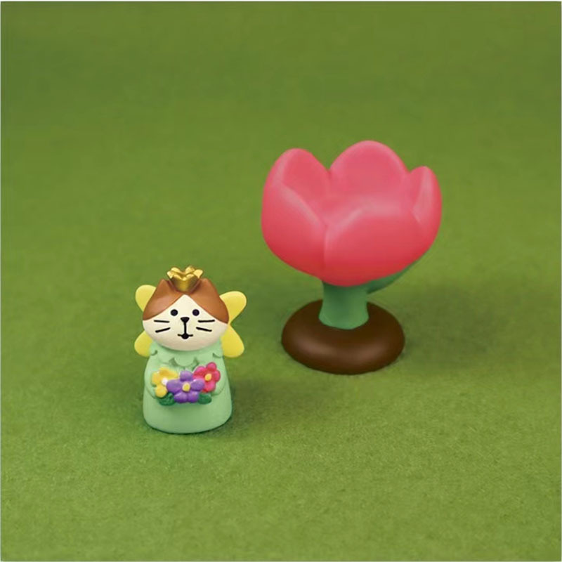 日本の猫デスクトップ装飾品 ZAKKA クリエイティブ漫画春の庭の装飾トレンディな DIY 樹脂工芸品装飾品|undefined
