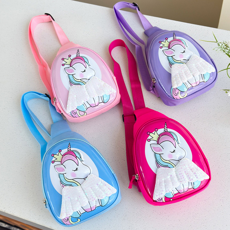 2025 nueva mochila de hombro infantil unicornio de dibujos animados bolsos de cáscara dura lindos niños niñas bolsos de pecho